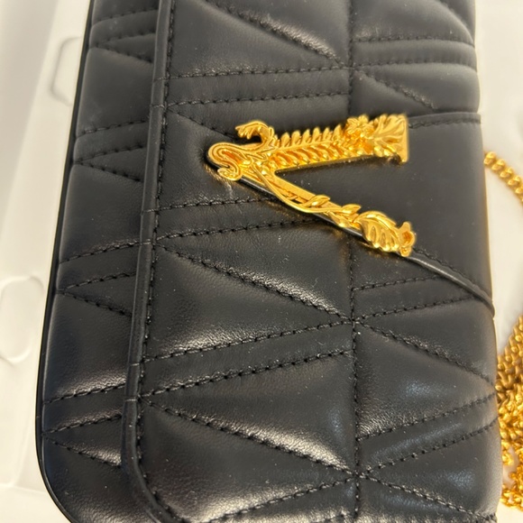 Versace Virtus Quilted Medallion Shoulder Bag - Picture 3 of 14